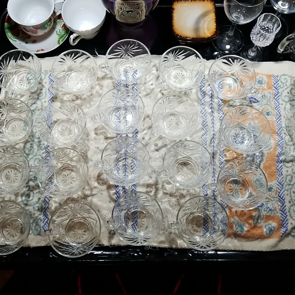Glass Punch Bowl Cups 19 available SETB3 - Picture 9 of 11
